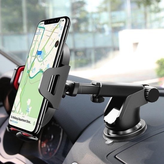 support telephone voiture telescopique ajustable