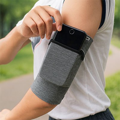 brassard telephone extensible gris