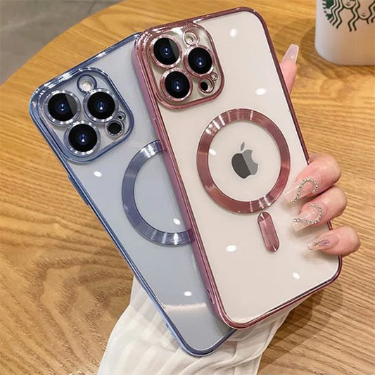 coque transparente bicolores cristallins
