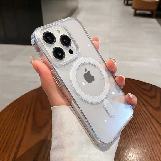 coque transparente cercle magnetique integre