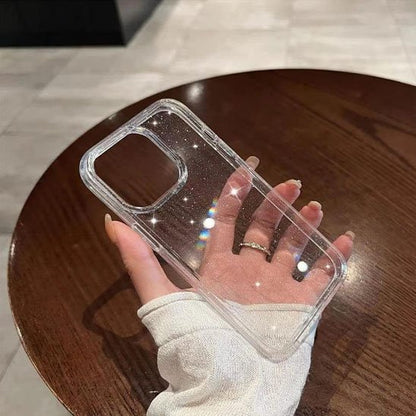 coque transparente claire a paillettes