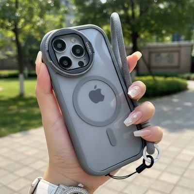 coque transparente grise style moderne