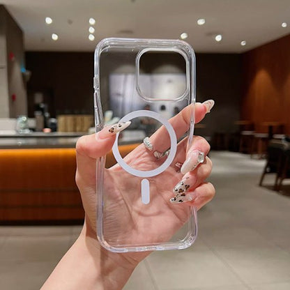 coque transparente vide avec cercle magnetique