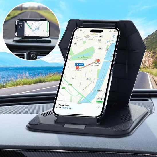 support telephone voiture base en silicone deux