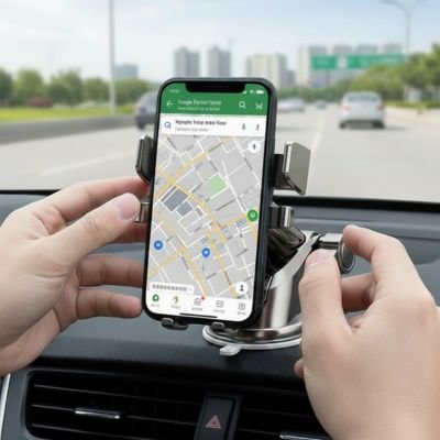 support telephone voiture bras rotatif