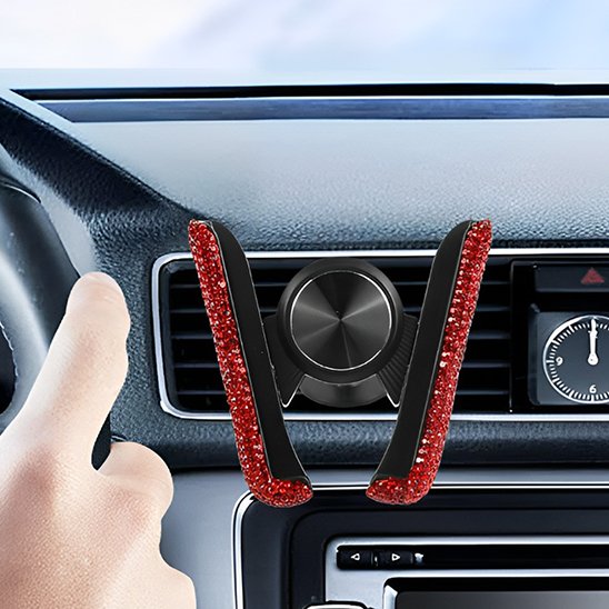 support telephone voiture lamelles verticales