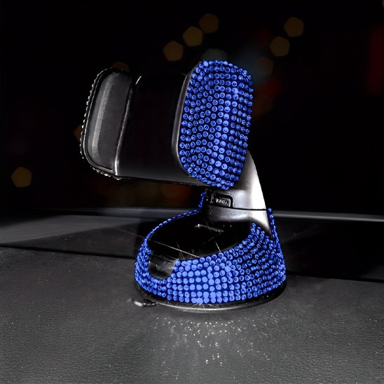 support telephone voiture strass finition